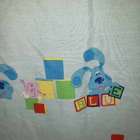 Blues Clues Toddler Flat Bed Sheet Novelty Child Kid Dan River Y2K Nostalgia - Picture 5 of 8